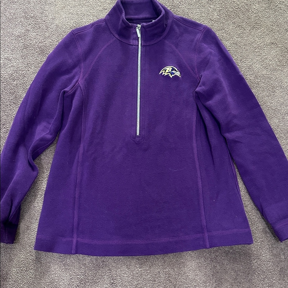 Tommy Bahama Purple Cotton Blend PulloverL Ravens NFL